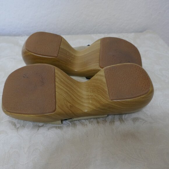 Zara Leather Suede Neutral Chunky Platform Slip On Criss Cross Sandal Slides 9 - Picture 13 of 13